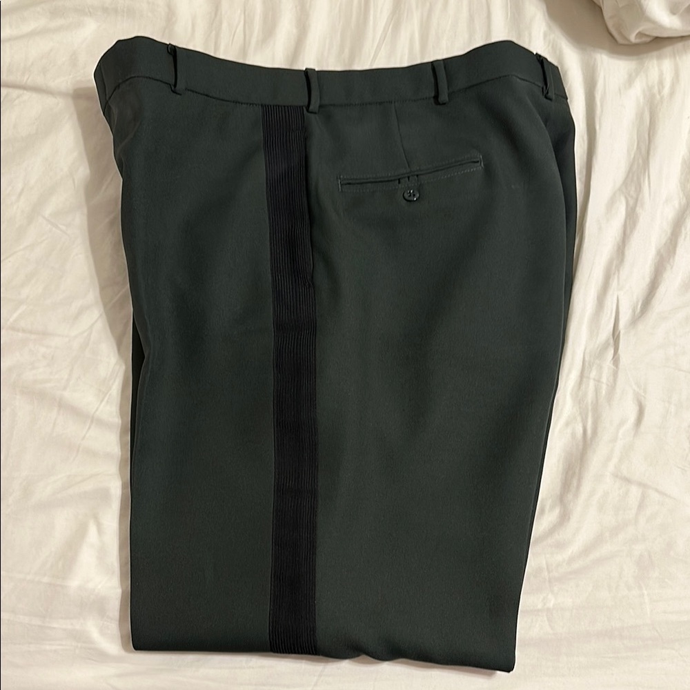 Men's Dark Green Dress Pants